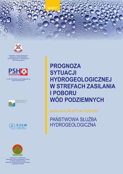 Prognoza sytuacji hydrogeologicznej w strefach zasilania i poboru wód podziemnych 01.06.2017- 31.08.2017