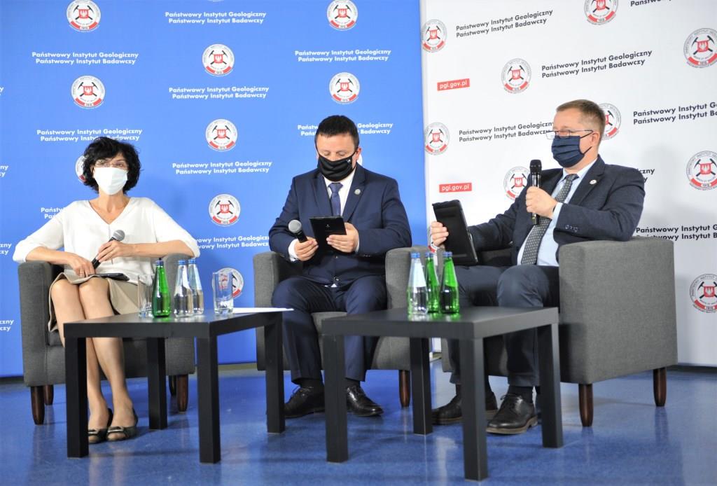 Panel ekspertów podczas 2. Forum PSG Zagrożenia geologiczne w Polsce