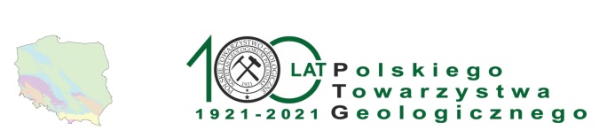 Logo jubileuszu 100 lat Polskiego Towarzystwa Geologicznego