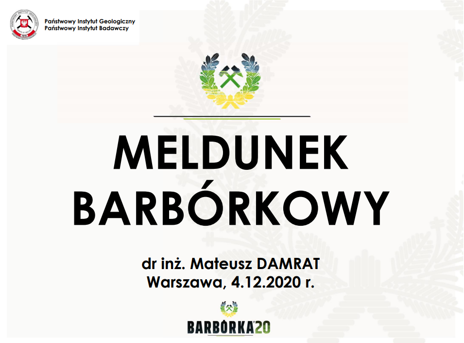 Meldunek barbórkowy 2020 