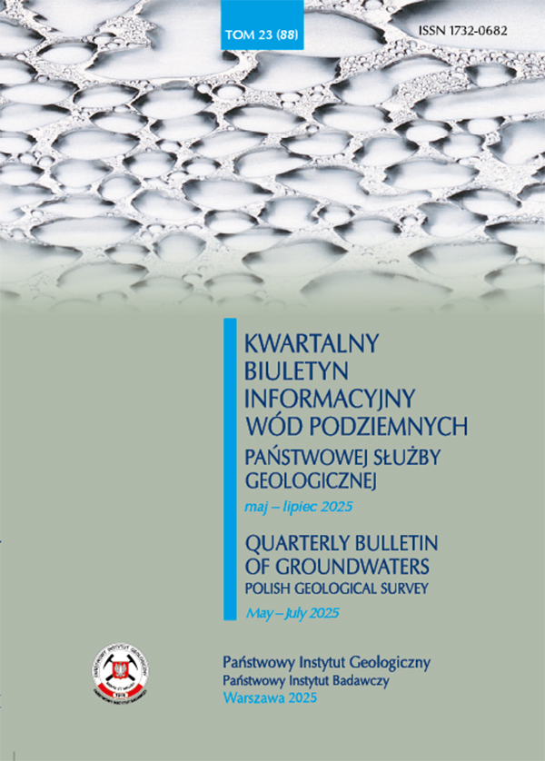 Okładka Kwartalnego Biuletynu Informacyjnego Wód Podziemnych