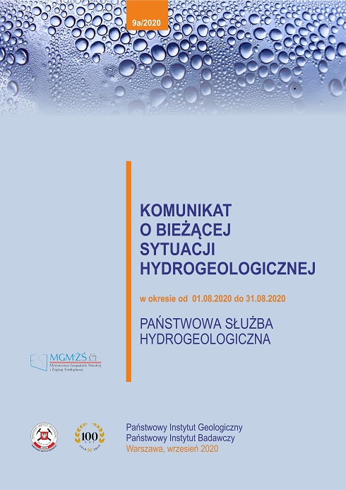 okładka komunikatu o bieżącej sytuacji hydrogeologicznej we wrześniu 2020 roku