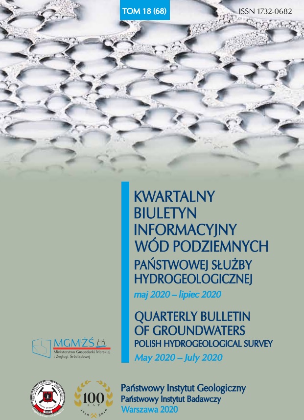 Okładka Kwartalnego Biuletynu Informacyjnego Wód Podziemnych