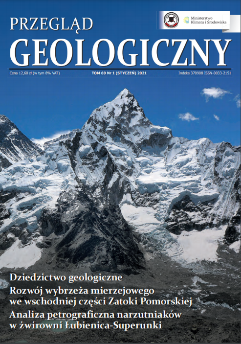 okładka czasopisma Przeglądu Geologicznego numer 01/2021