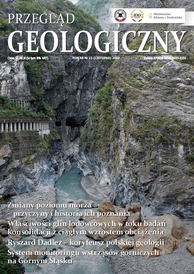 okładka czasopisma Przeglądu Geologicznego numer 11/2020