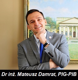 Dyrektor Państwowego Instytutu Geologicznego-PIB dr inż. Mateusz Damrat