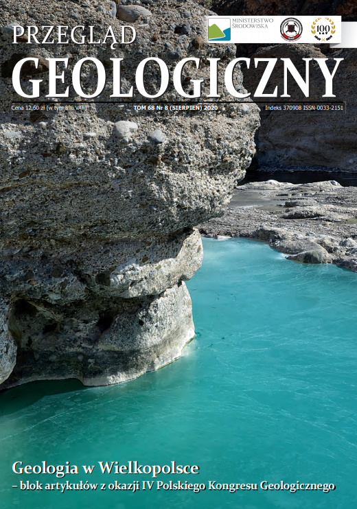 Okładka Przeglądu Geologicznego sierpień 2020 rok