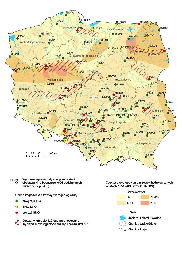 Prognoza zagrożenia w związku z wystąpieniem niżówki hydrogeologicznej w sierpniu 2020 r.