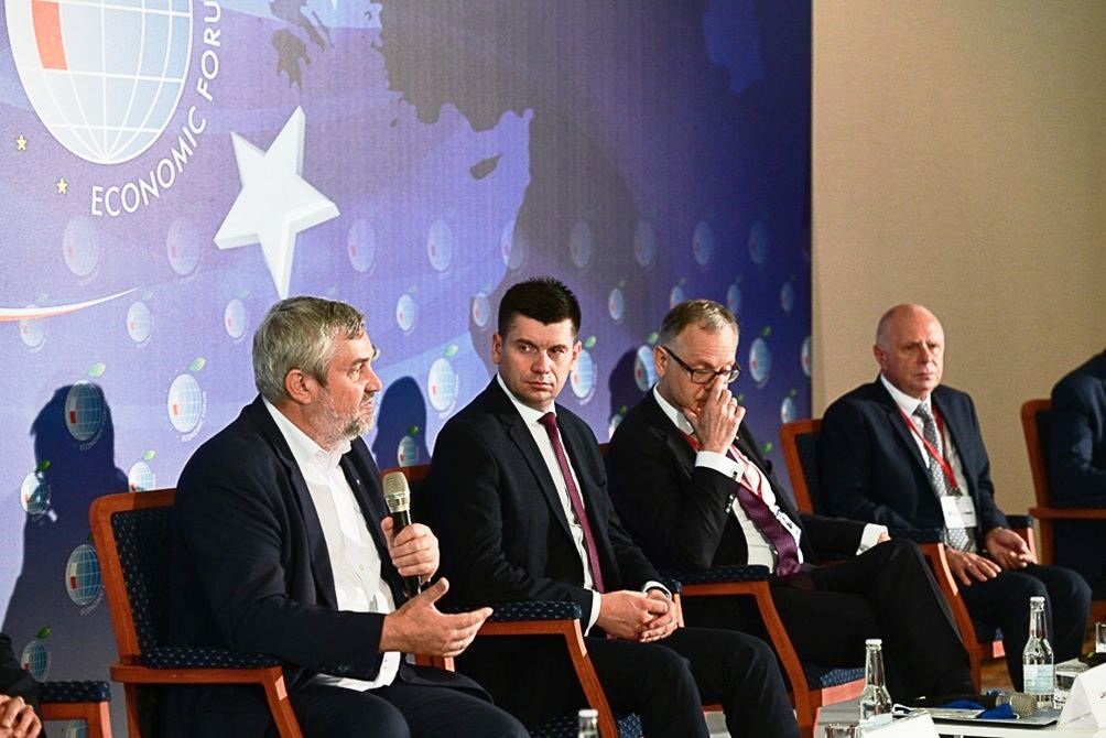 Panel dyskusyjny Powódź? Susza? Retencja! podczas Forum Ekonomicznego w Krynicy