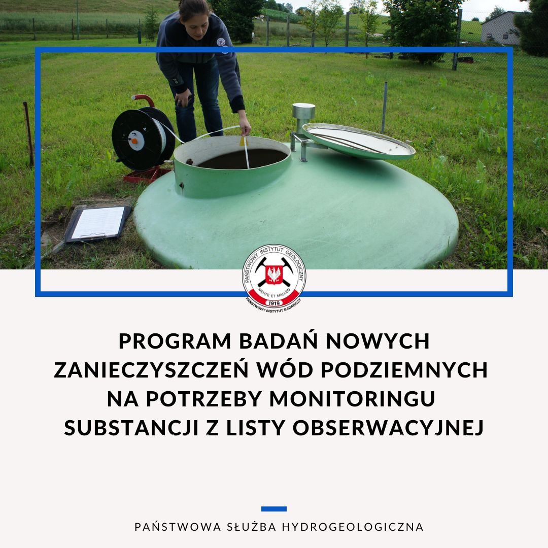 program badań nowych zanieczyszczeń wód podziemnych