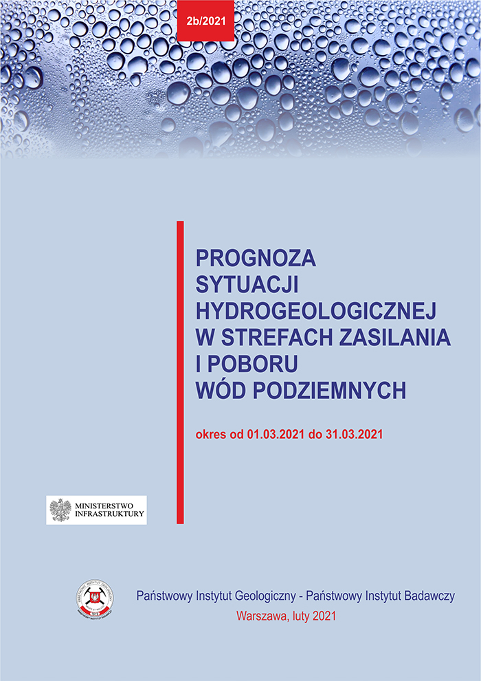 Okładka prognoza hydrogeologiczna na marzec 2021 rok