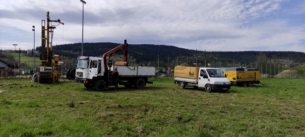 Otwór TP-1 Budzów w trakcie wiercenia