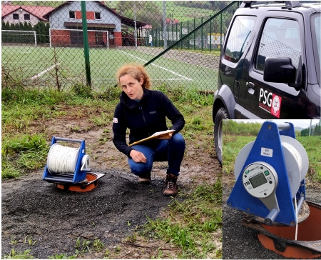 Profilowanie temperaturowe w otworze TP-1 Budzów po zakończeniu robót wiertniczych