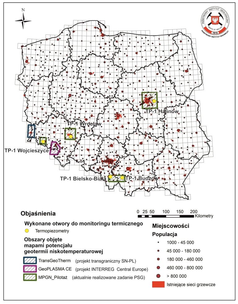 mapa termopiezometry