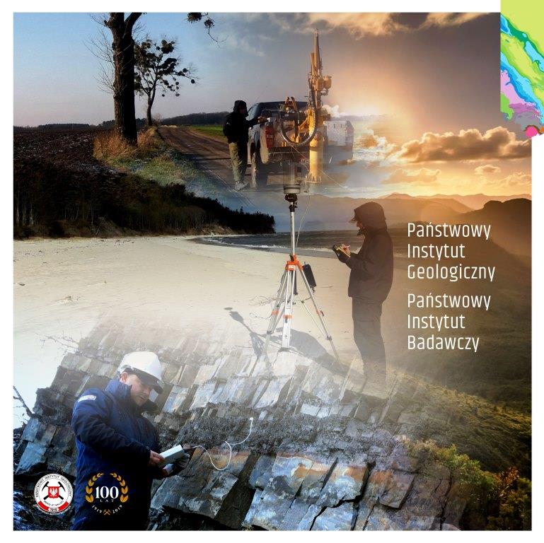 Okładka folderu promocyjnego Państwowego Instytutu Geologicznego-PIB