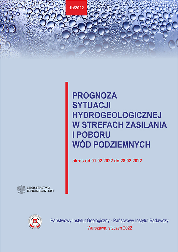 Prognoza sytuacji hydrogeologicznej w strefach zasilania i poboru wód podziemnych 1.02.2022 - 28.02.2022 
