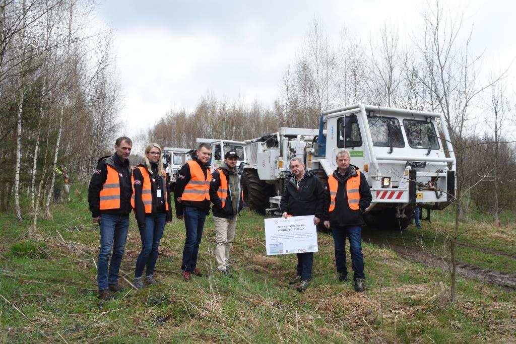 Wizytacja Dyrektorów PIG-PIB w dniu 26.04.2022 roku. Od lewej: R. Laskowicz, A. Bracławska,  A. Głuszyński, M. Damrat, R. Habryn, J. Jureczka (fot. J. Nowak).