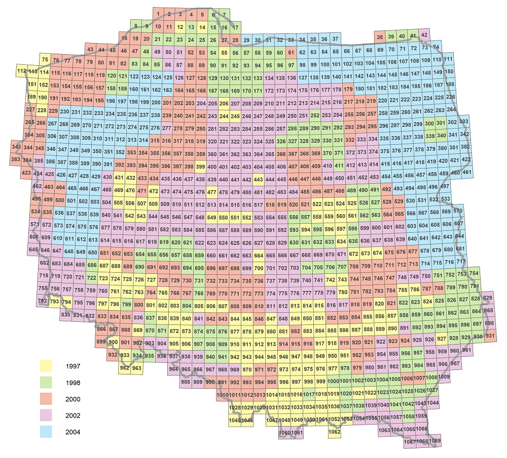 Aktualność realizacji arkuszy Mapy Hydrogeologicznej Polski w skali 1:50 000 – Główny Użytkowy Poziom Wodonośny. 