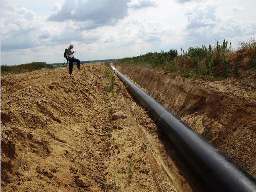 Badanie geologiczne wykopów pod rurociągi. Osady wodnolodowcowe – Krapkowice koło Opola