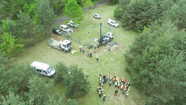 Stacja Hydrogeologiczna PIG-PIB Janówek k. Sochaczewa w trakcie warsztatów terenowych