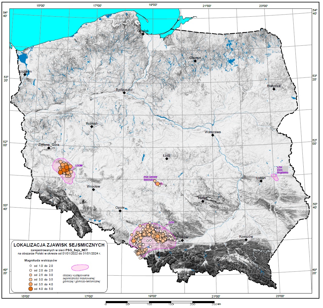 mapa lokalizacja wstrzasow