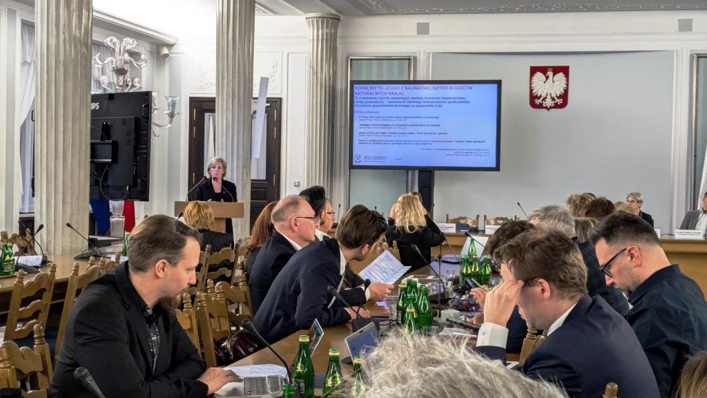 konferencja z siedzącymi przy stołach słuchaczami