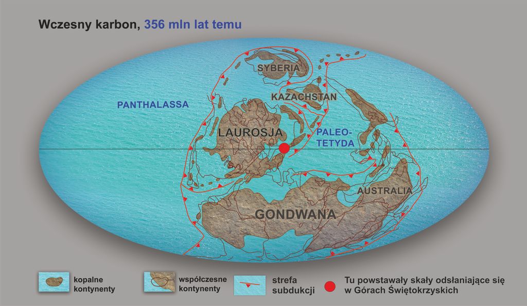 karbon kontynenty