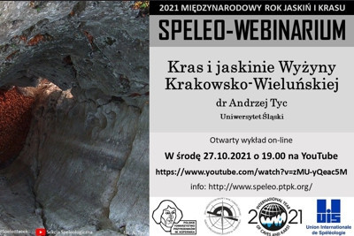 SpeleoWebinarium „Kras i jaskinie Wyżyny Krakowsko-Wieluńskiej” 