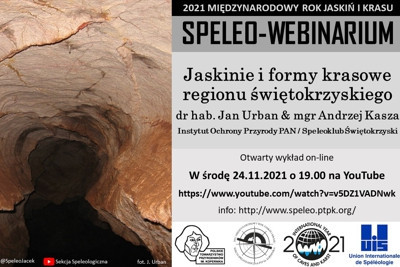 Speleowebinarium "Jaskinie i formy krasowe regionu świętokrzyskiego"