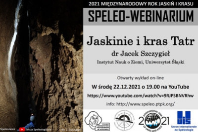 Speleowebinarium "Jaskinie i kras Tatr"