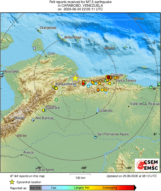 venezuela 2026 06 24 m7.5 intensitymap