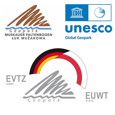 Logo Geoparku Łuk Mużakowa