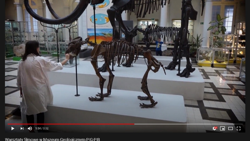 Warsztaty filmowe w Muzeum Geologicznym PIG-PIB