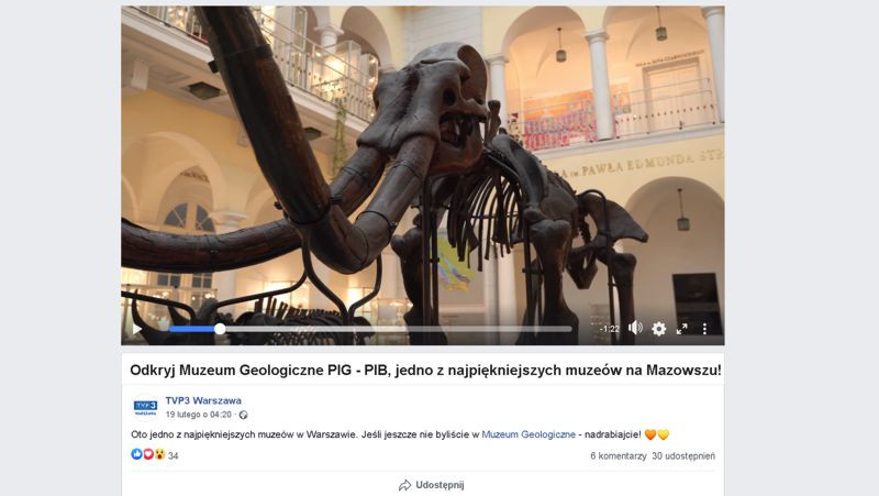 TVP3 z wizytą w Muzeum Geologicznym