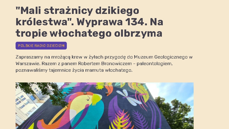 Polskie Radio Dzieciom - Wyprawa 134. Na tropie włochatego olbrzyma