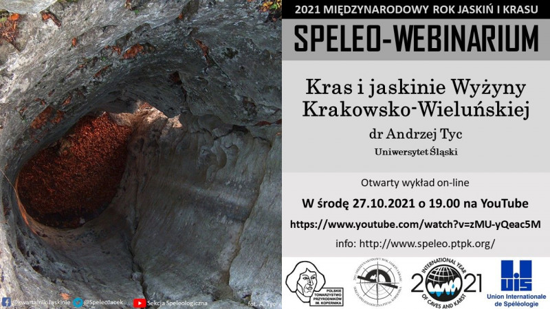 poster informacyjny speleowebinarium