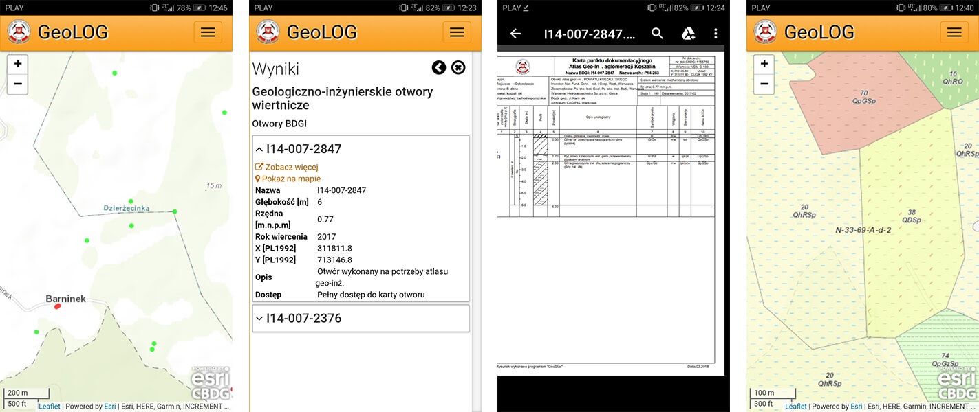 Ogromne zasoby bazy danych geologicznych, mapy i informacje o wynikach badań PIG-PIB, w tym danych geologiczno-inżynierskich są na wyciągnięcie ręki, nieodpłatnie i bez logowania za pośrednictwem aplikacji GeoLOG, dostosowanej do interfejsu dotykowego urządzeń mobilnych