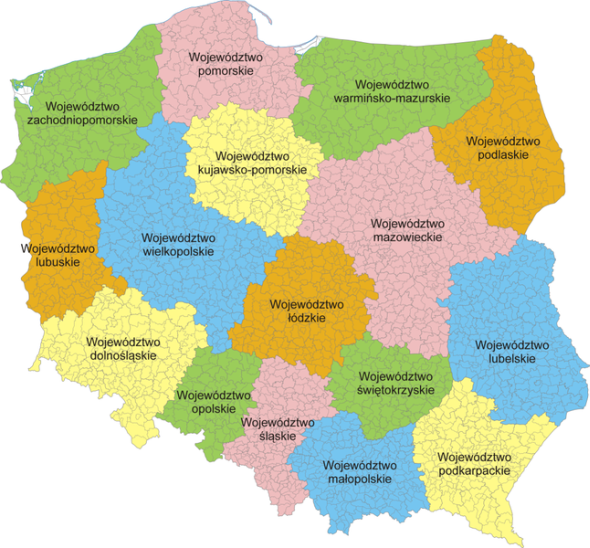 Mapa Polski