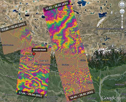 interferogram nepal 490