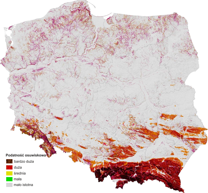 podatność osuwiskowa Polski