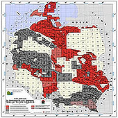 Mapa koncesji na poszukiwanie niekonwencjonalnych złóż węglowodorów