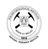 loga Państwowego Instytutu Geologicznego-PIB, czarno-białe, wersja angielska