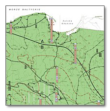 mapa wód mineralnych i leczniczych Dolnej Wisły