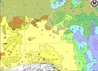 Mapa osadów dna Bałtyku fragment