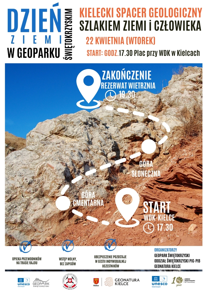 kielecki spacer geologiczny plakat mini