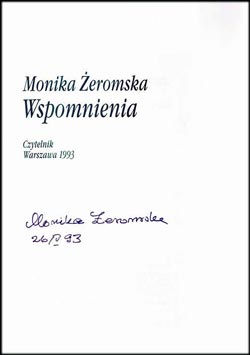 autograf Moniki Żeromskiej