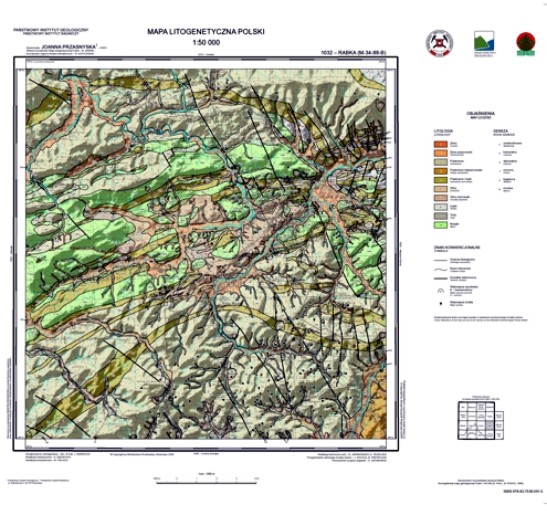 Mapa litogenetyczna Polski w skali 1 : 50 000, ark. Rabka