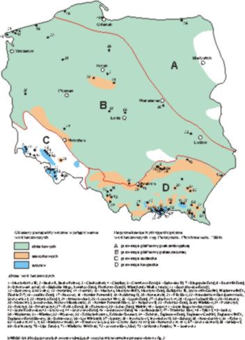 Występowanie poszczególnych typów wód leczniczych i zmineralizowanych