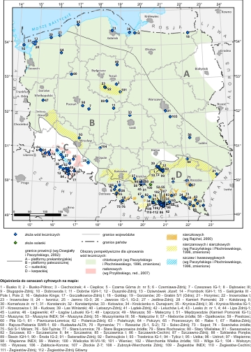 Występowanie poszczególnych typów wód leczniczych i zmineralizowanych