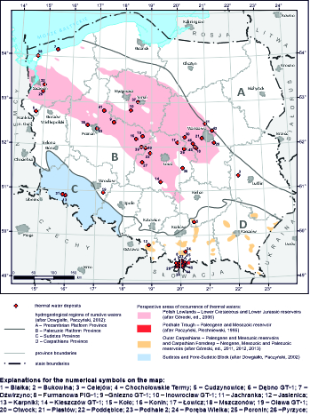 Occurrence of thermal waters in Poland Occurrence of thermal waters in Poland